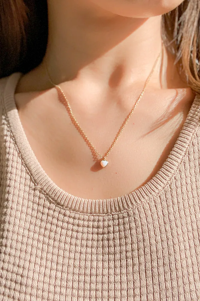 Heart Opal Fine Necklace