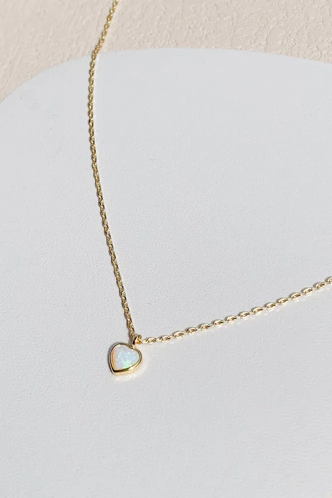 Heart Opal Fine Necklace