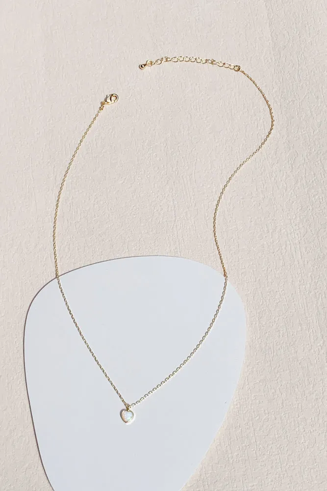 Heart Opal Fine Necklace