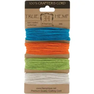 Hemp Cord Set - Brights 20lb (1mm) - 120'