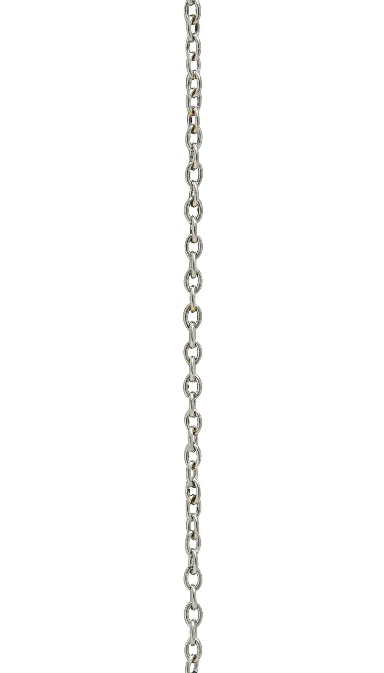Henry Blank & Co Edwardian Diamond Enamel Platinum 14K Gold Antique Heart Locket Pendant Necklace