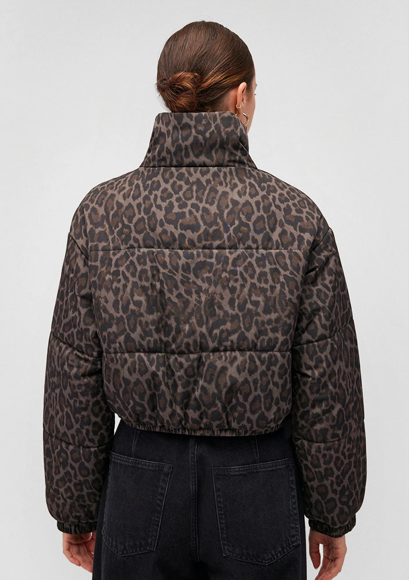 High Collar Brown Jacket