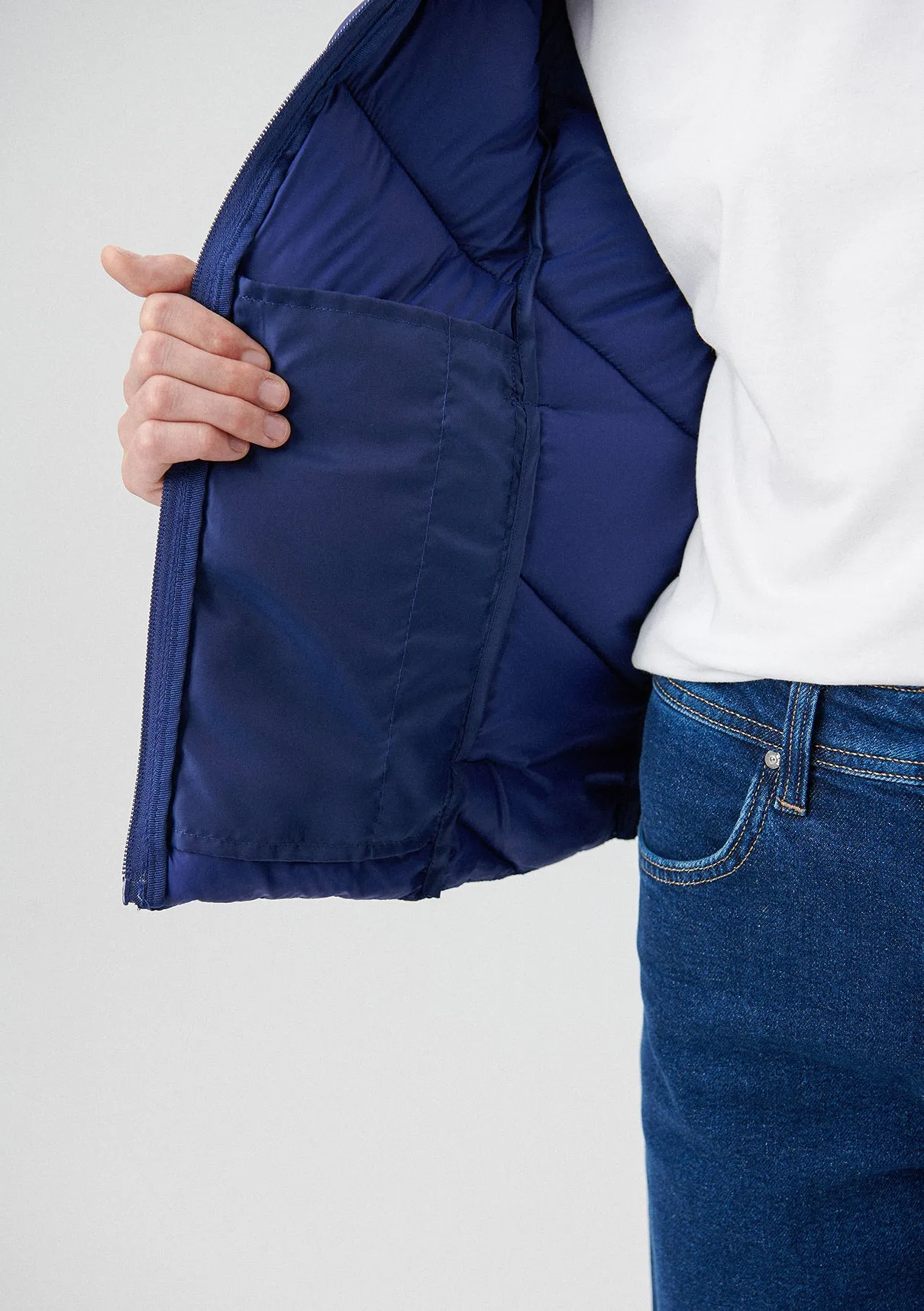 High Collar Red Puffer Jacket