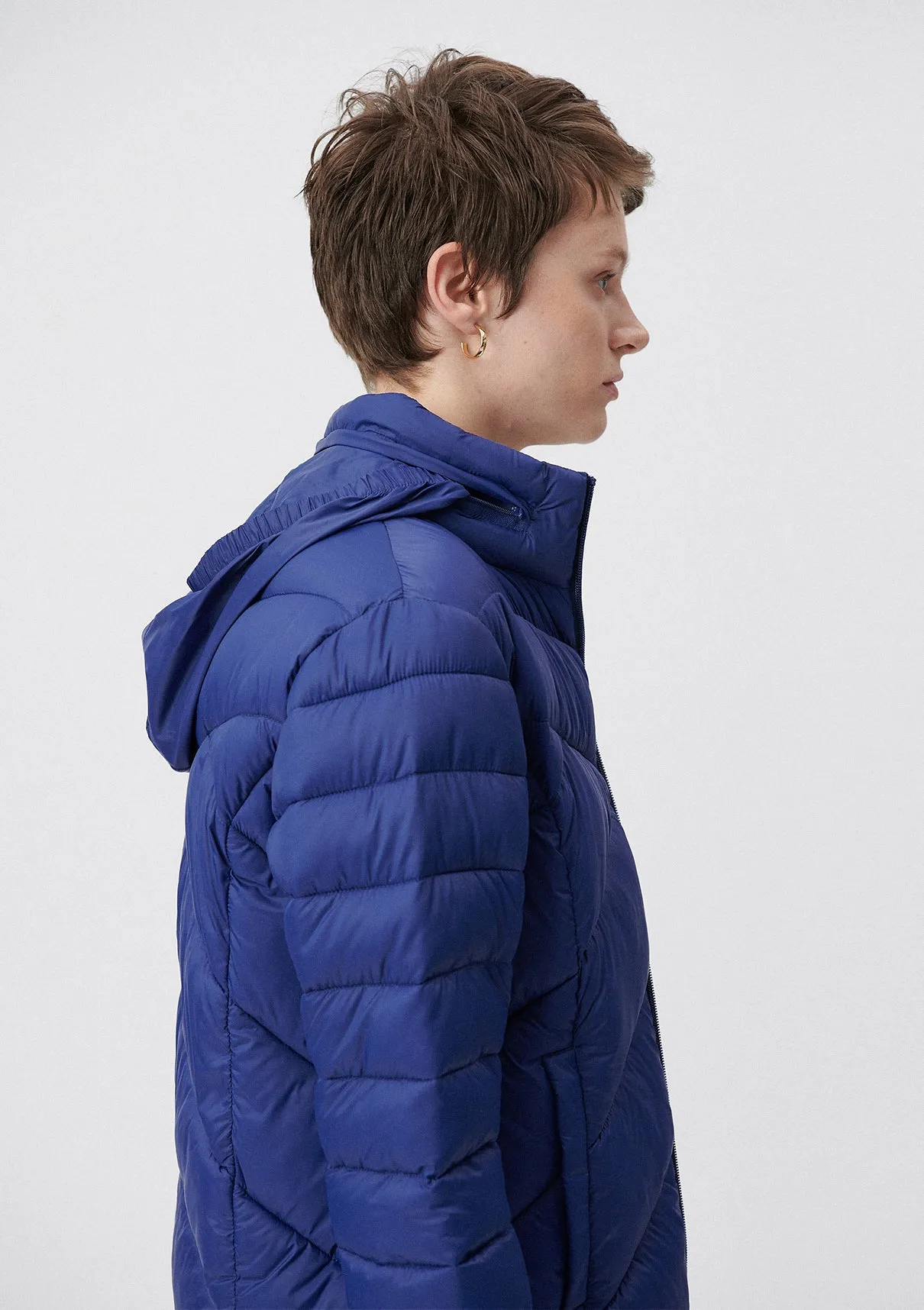 High Collar Red Puffer Jacket