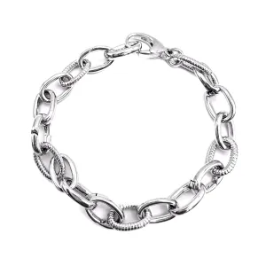 Hinged Link Charm Bracelet, 7.5"L