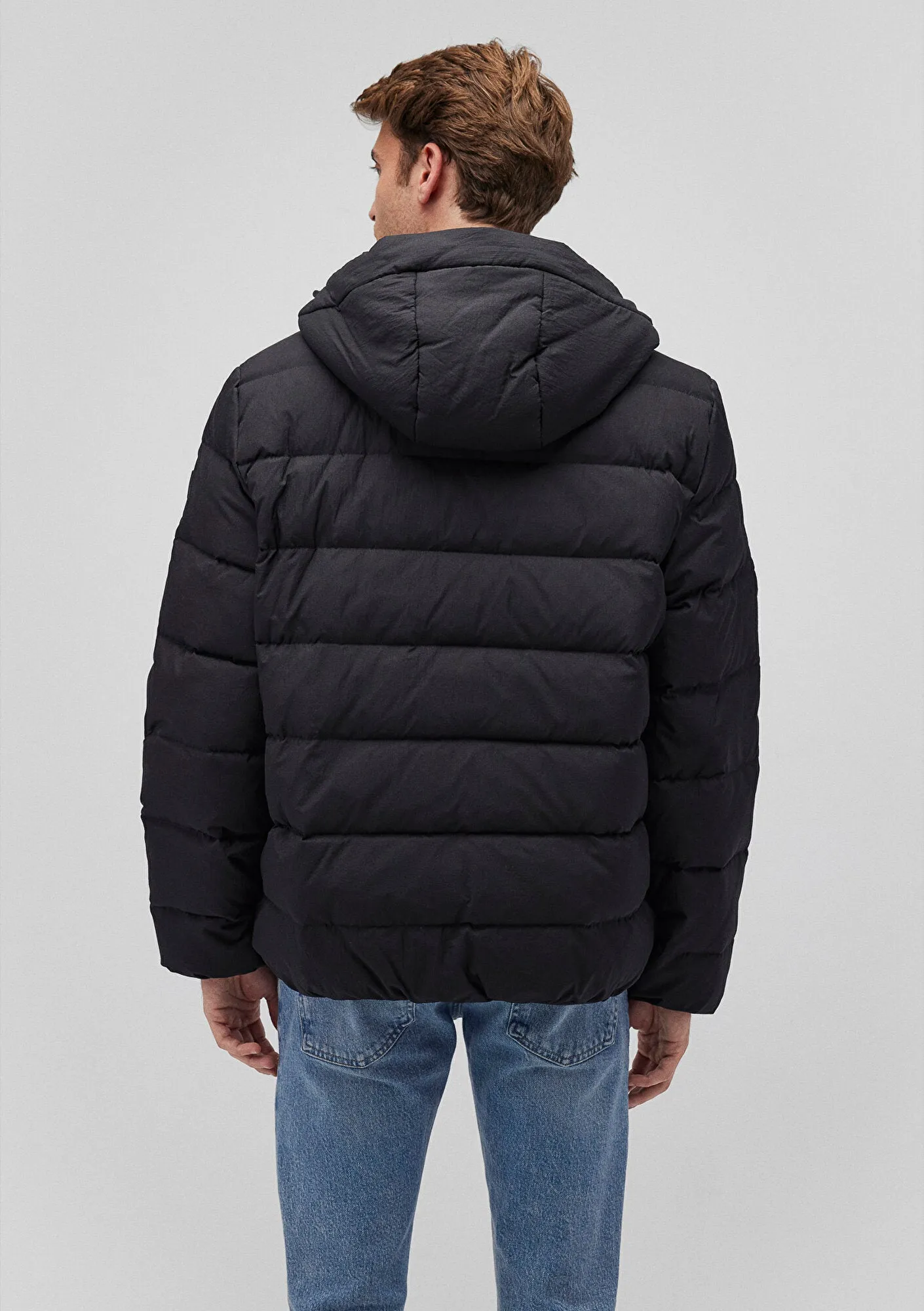 Hooded Black Puffer Jacket