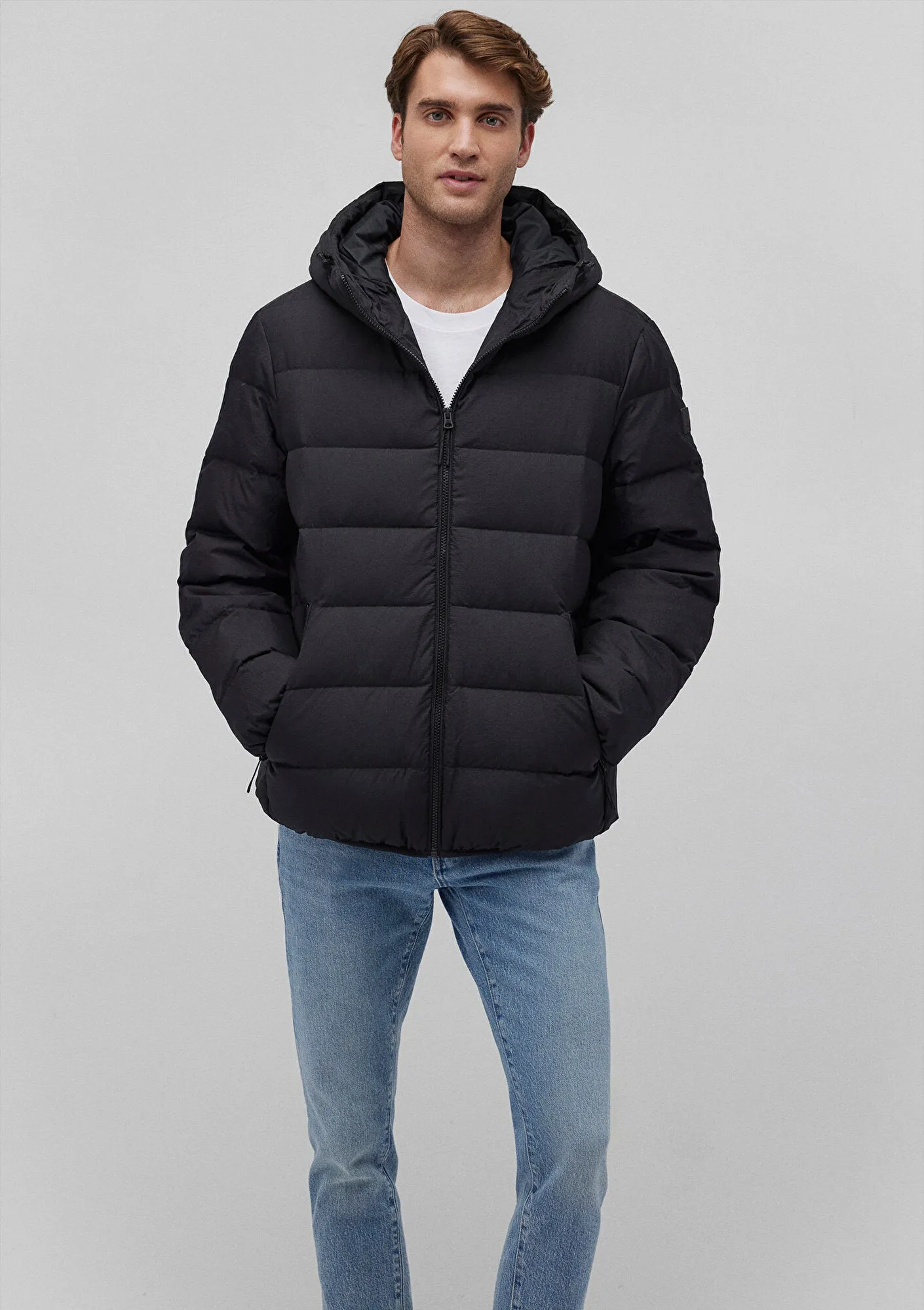 Hooded Black Puffer Jacket
