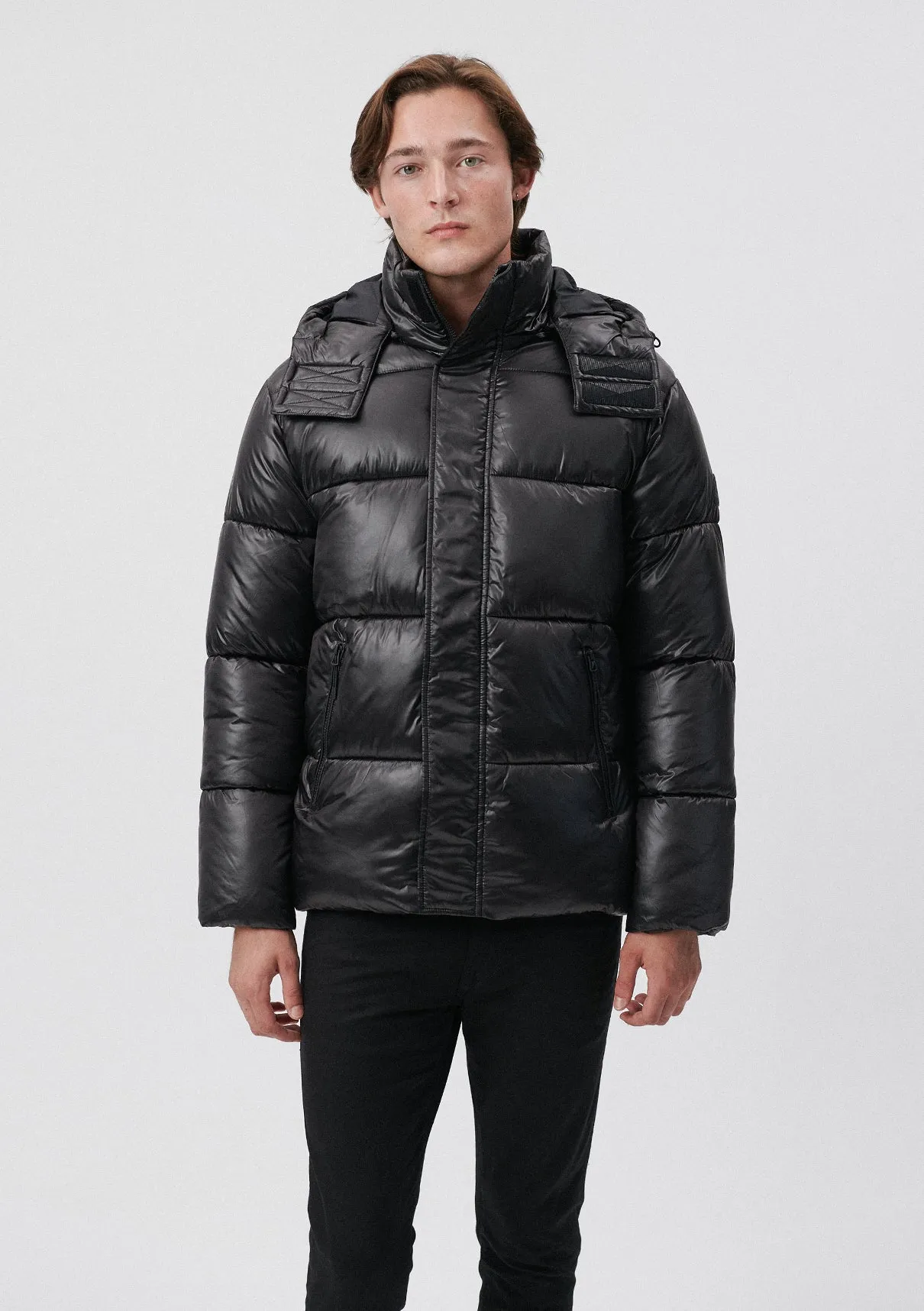 Hooded Black Puffer Jacket