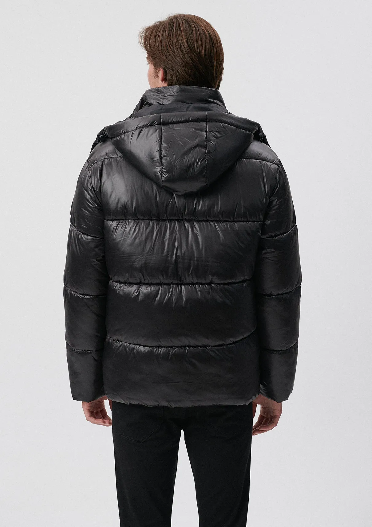 Hooded Black Puffer Jacket
