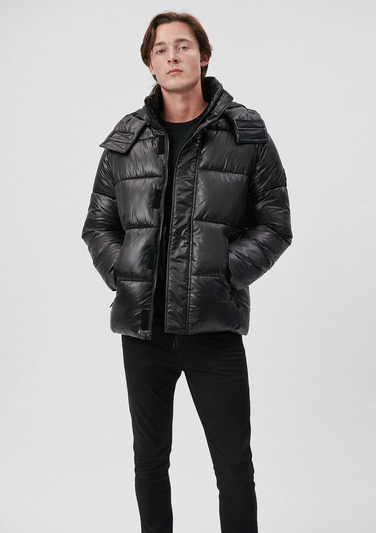 Hooded Black Puffer Jacket