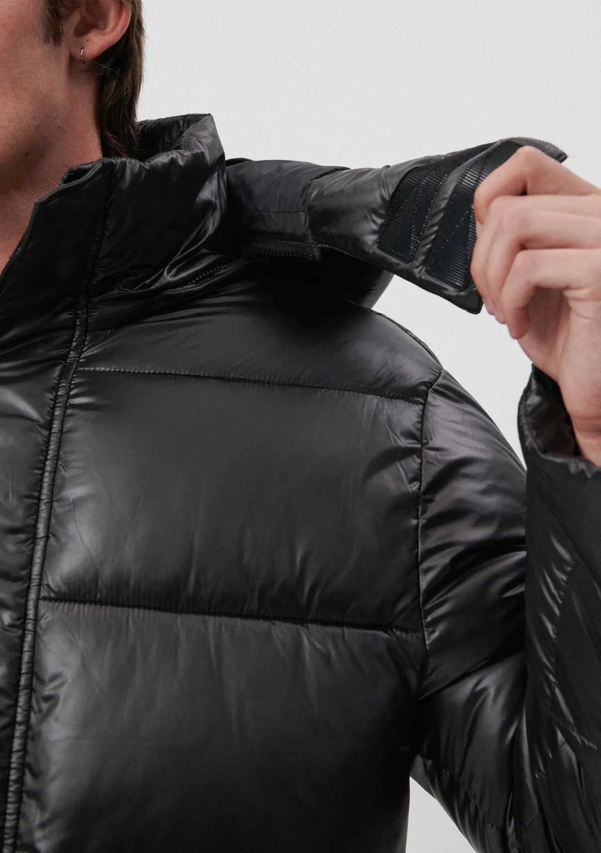 Hooded Black Puffer Jacket