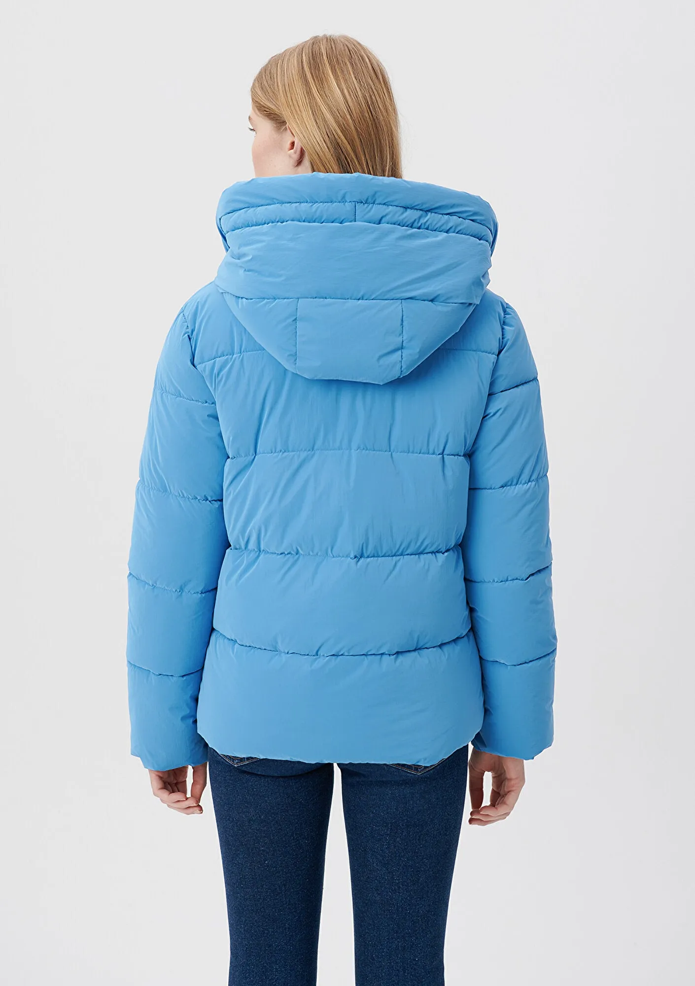 Hooded Blue Puffer Jacket