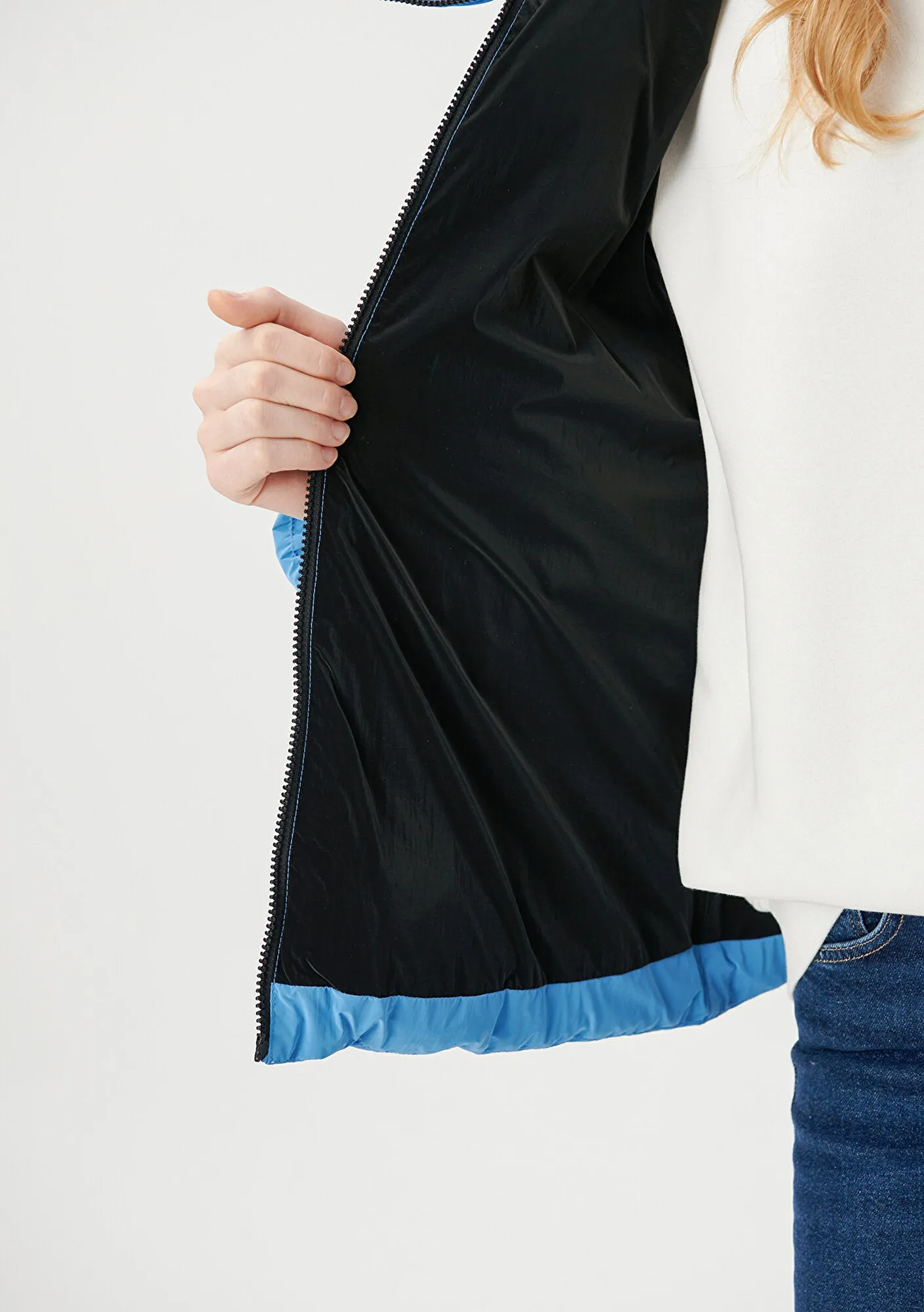 Hooded Blue Puffer Jacket