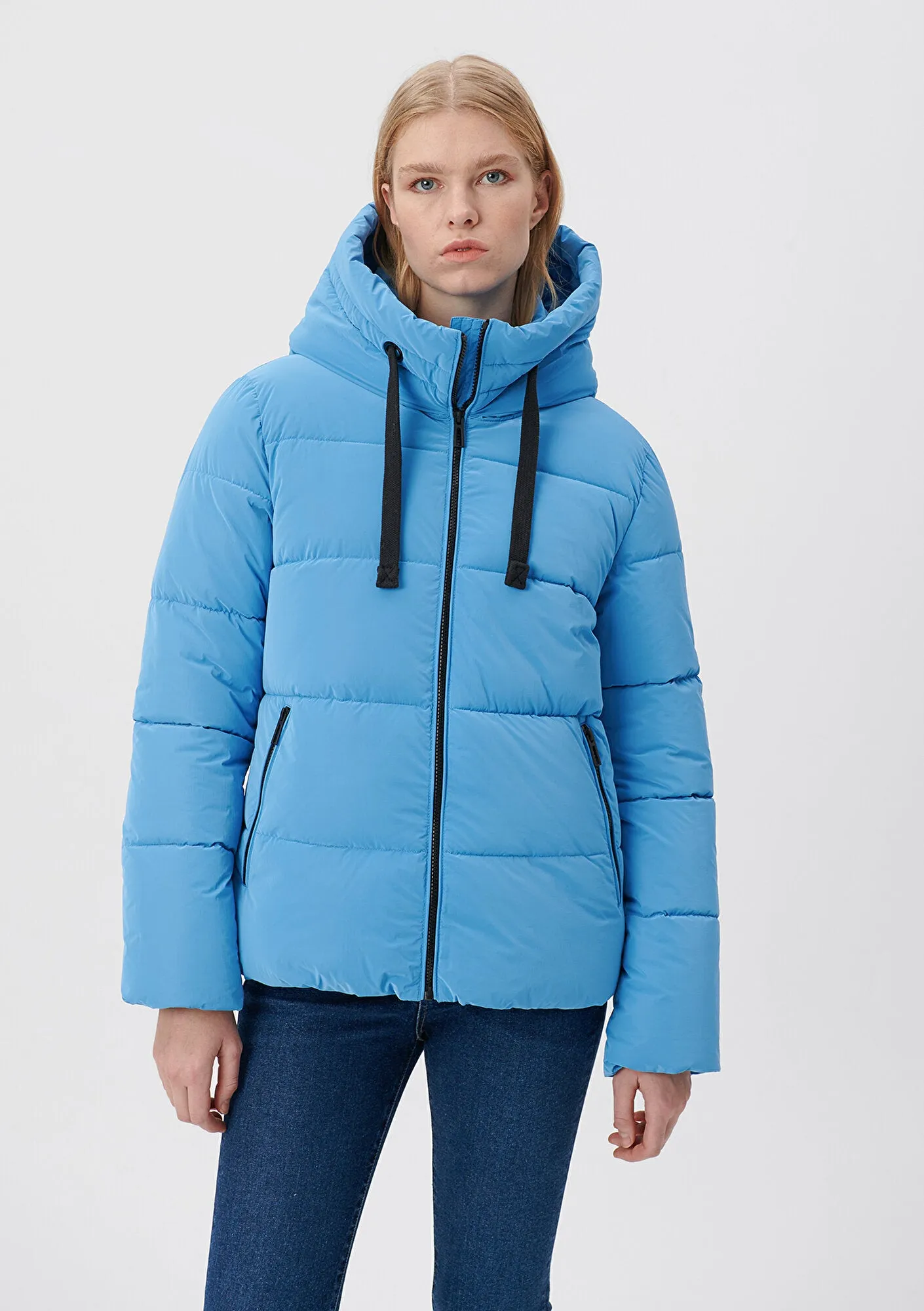 Hooded Blue Puffer Jacket
