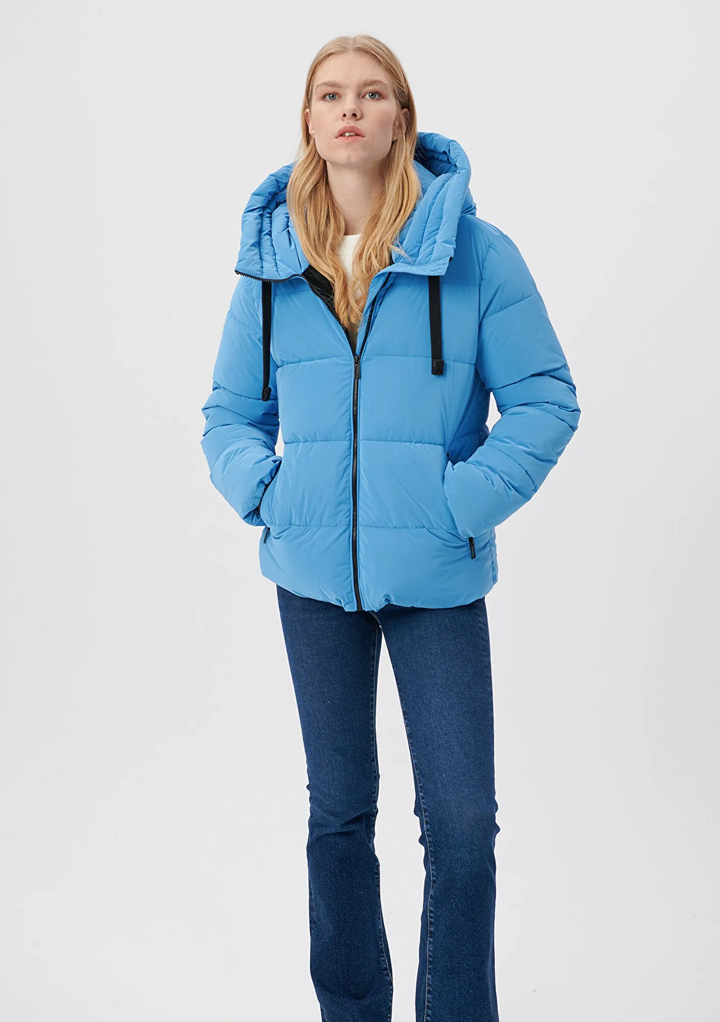 Hooded Blue Puffer Jacket