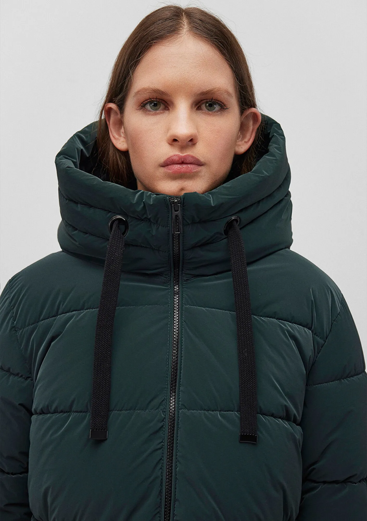 Hooded Green Puffer Jacket