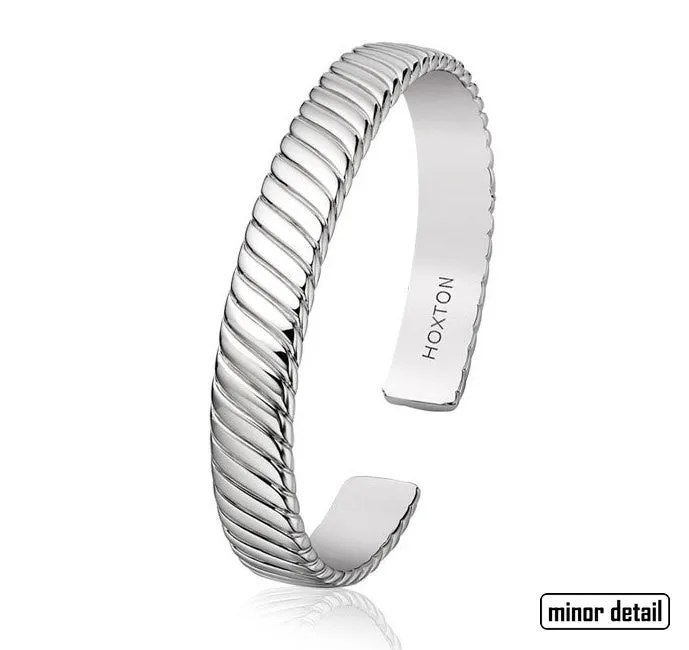 Hoxton Twist Sterling Silver Cuff Bracelet