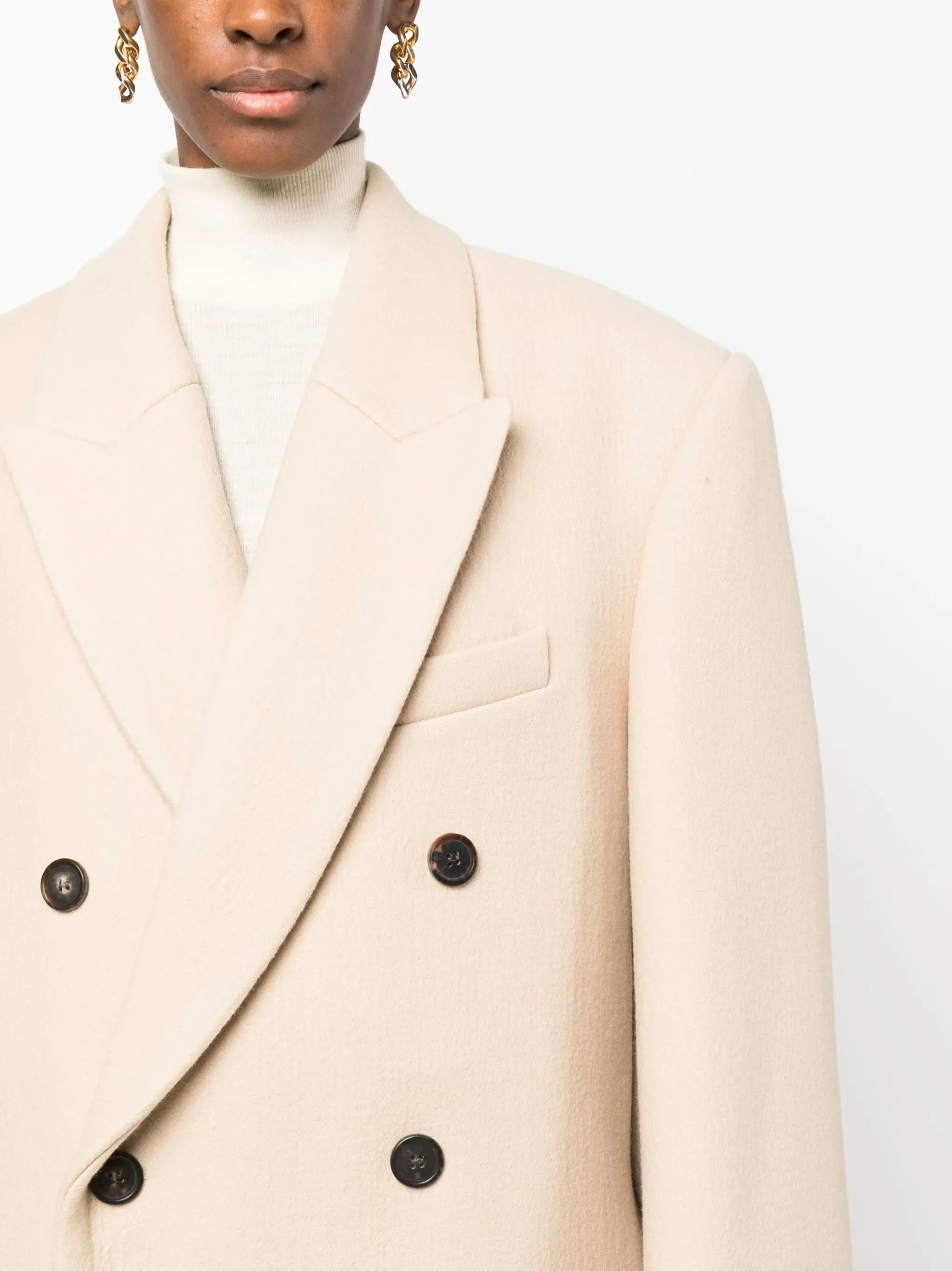 Impeccable Bieber x wool virgin Hailey International delivery coat