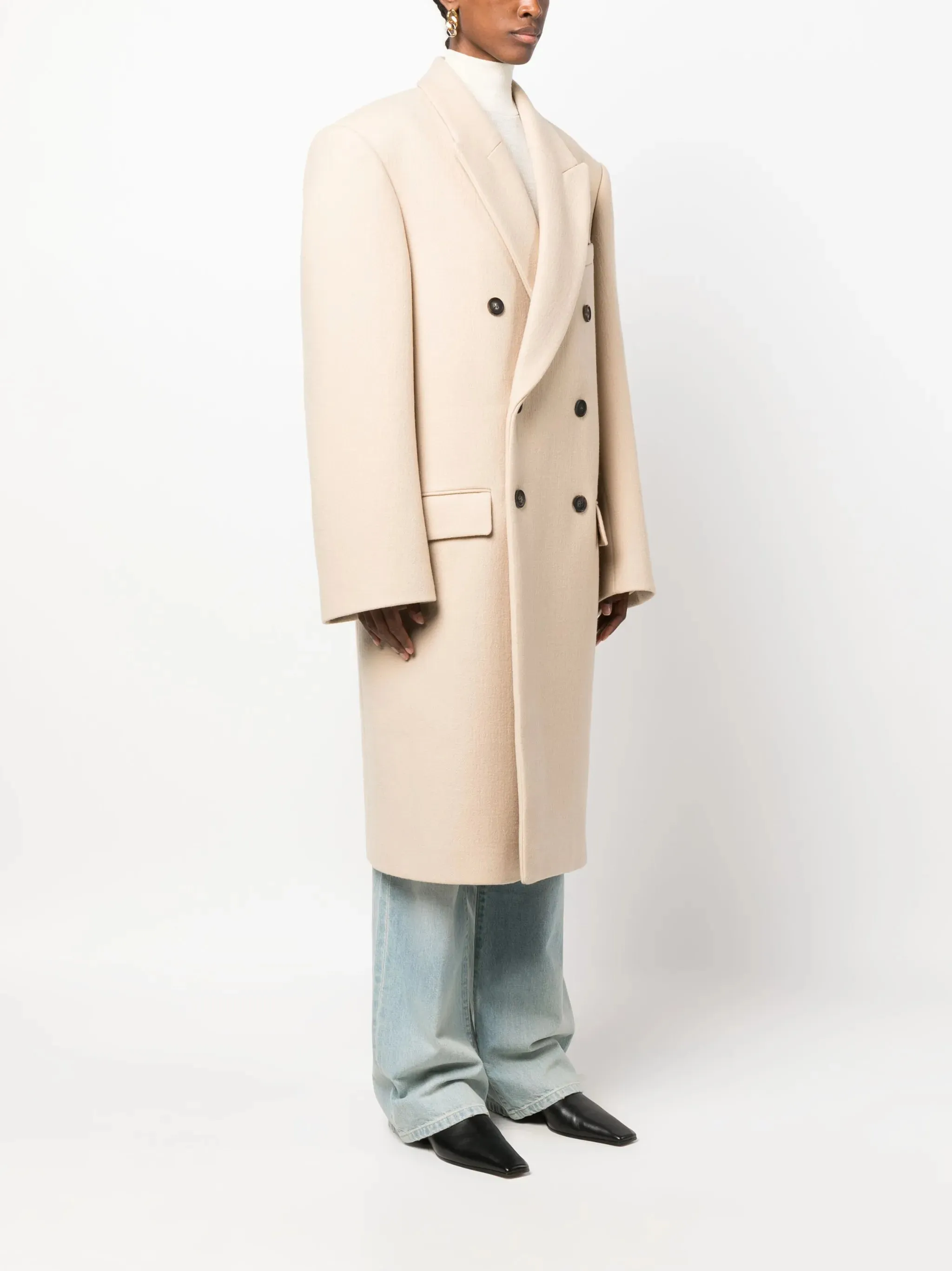 Impeccable Bieber x wool virgin Hailey International delivery coat