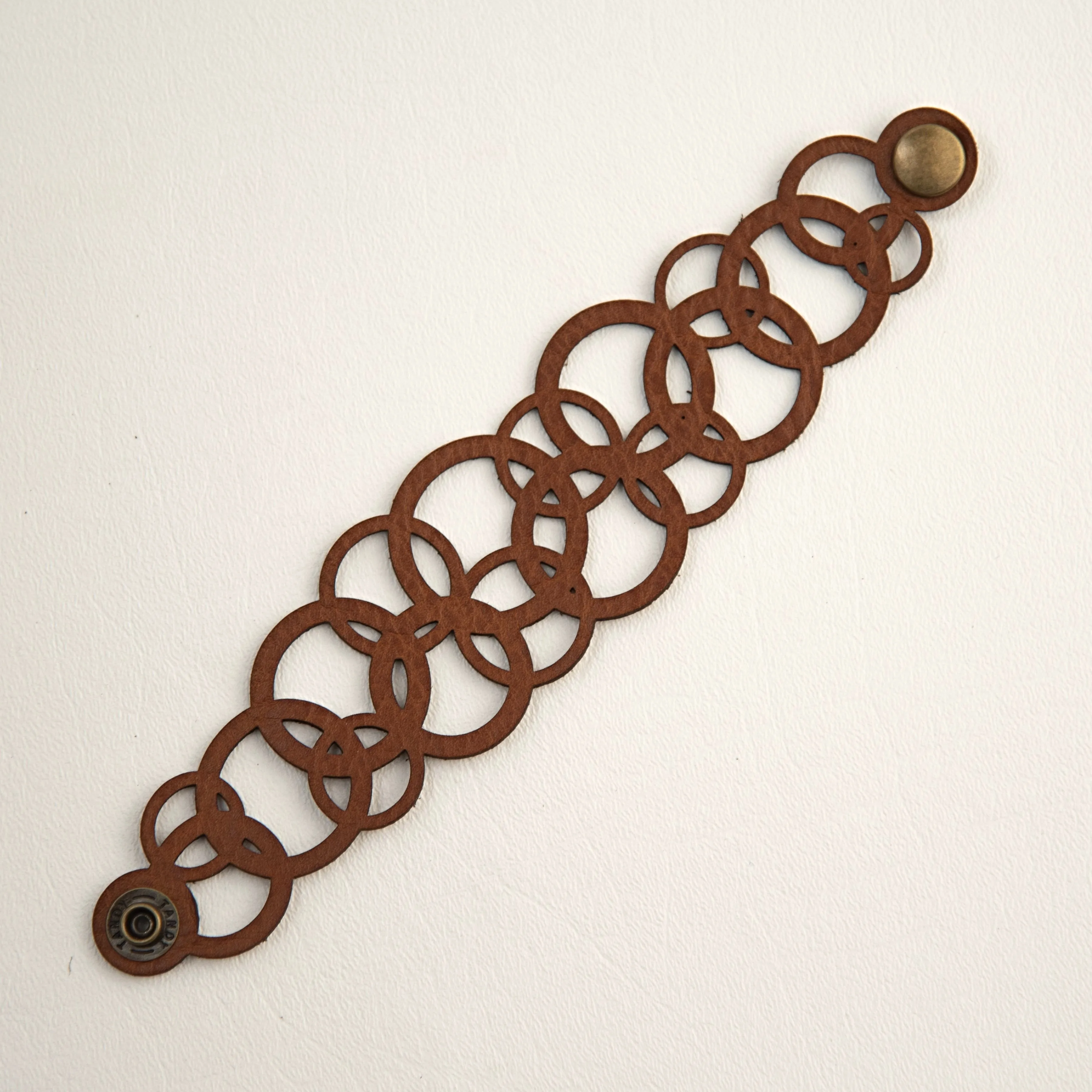 Interlaced Circles Leather Bracelet