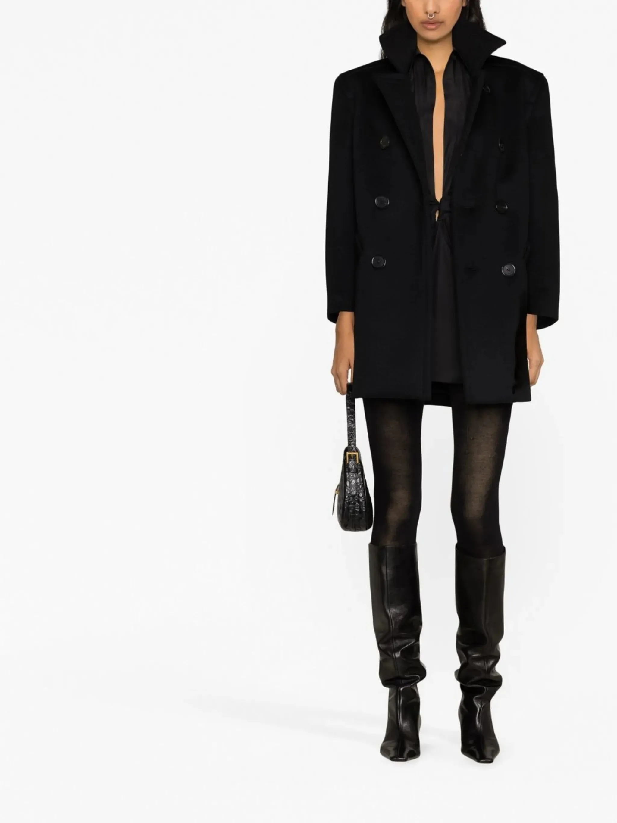 Invitation-only sale coat wool Worldwide delivery double-breasted