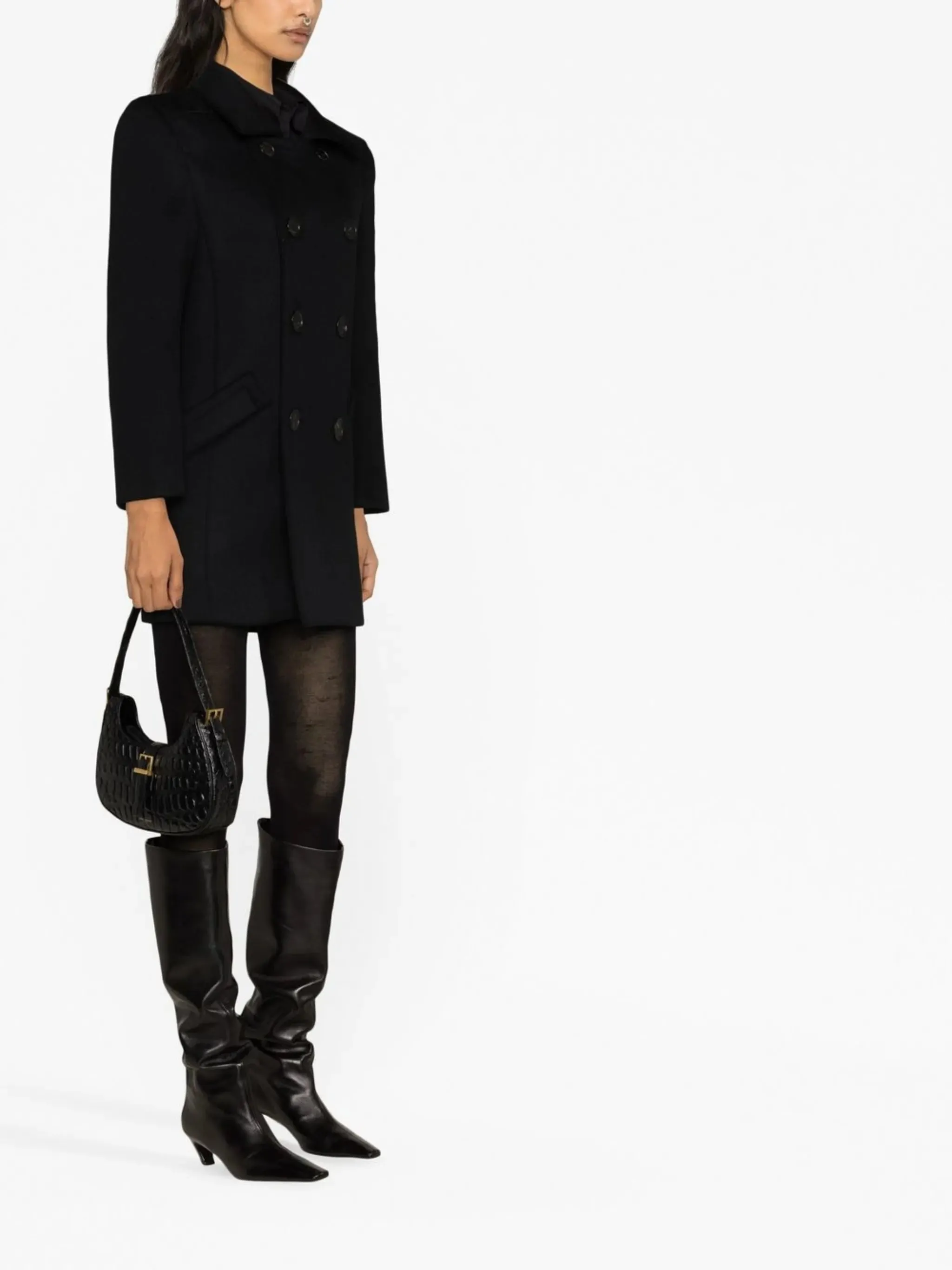 Invitation-only sale coat wool Worldwide delivery double-breasted