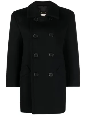 Invitation-only sale coat wool Worldwide delivery double-breasted