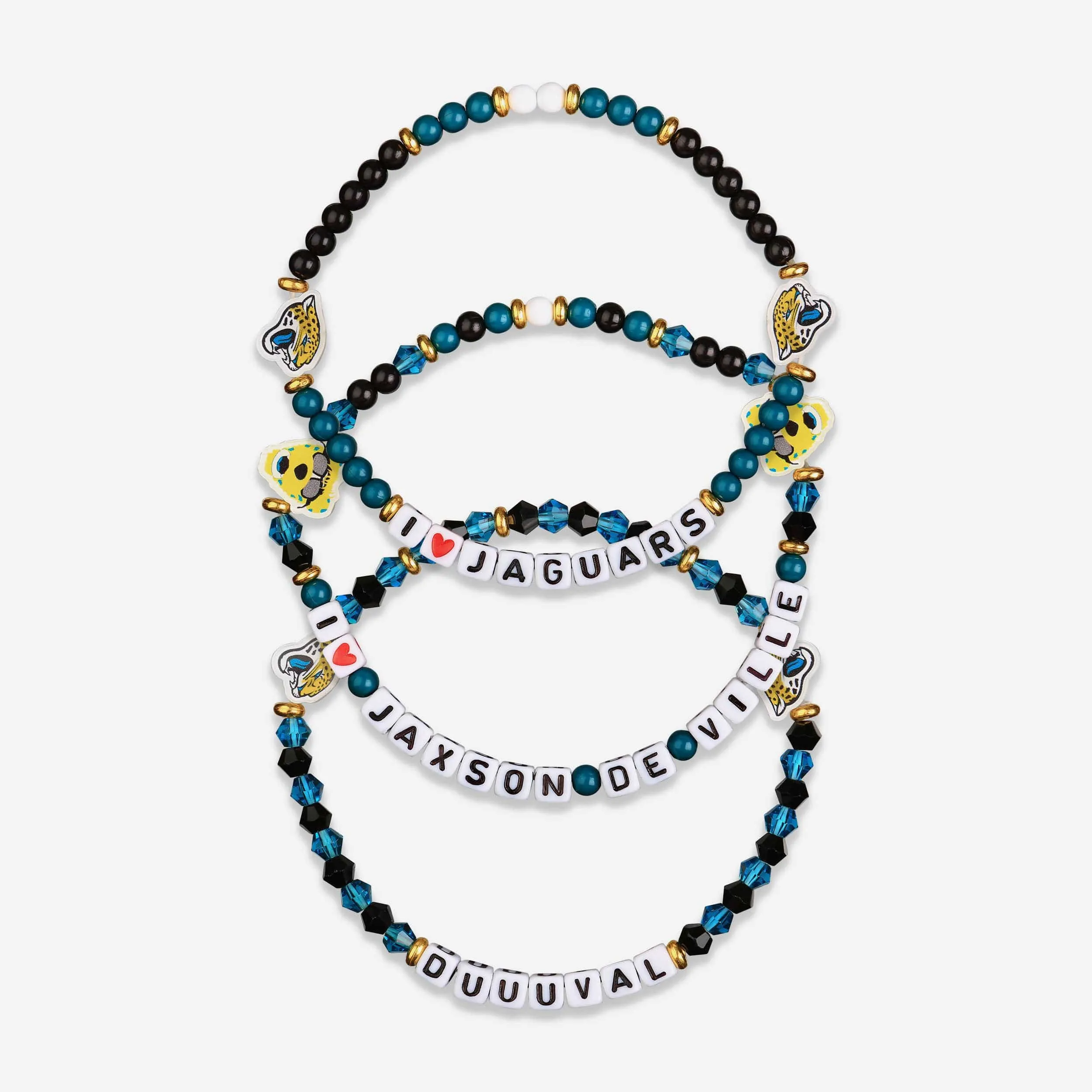 Jacksonville Jaguars 3 Pack Friendship Bracelet