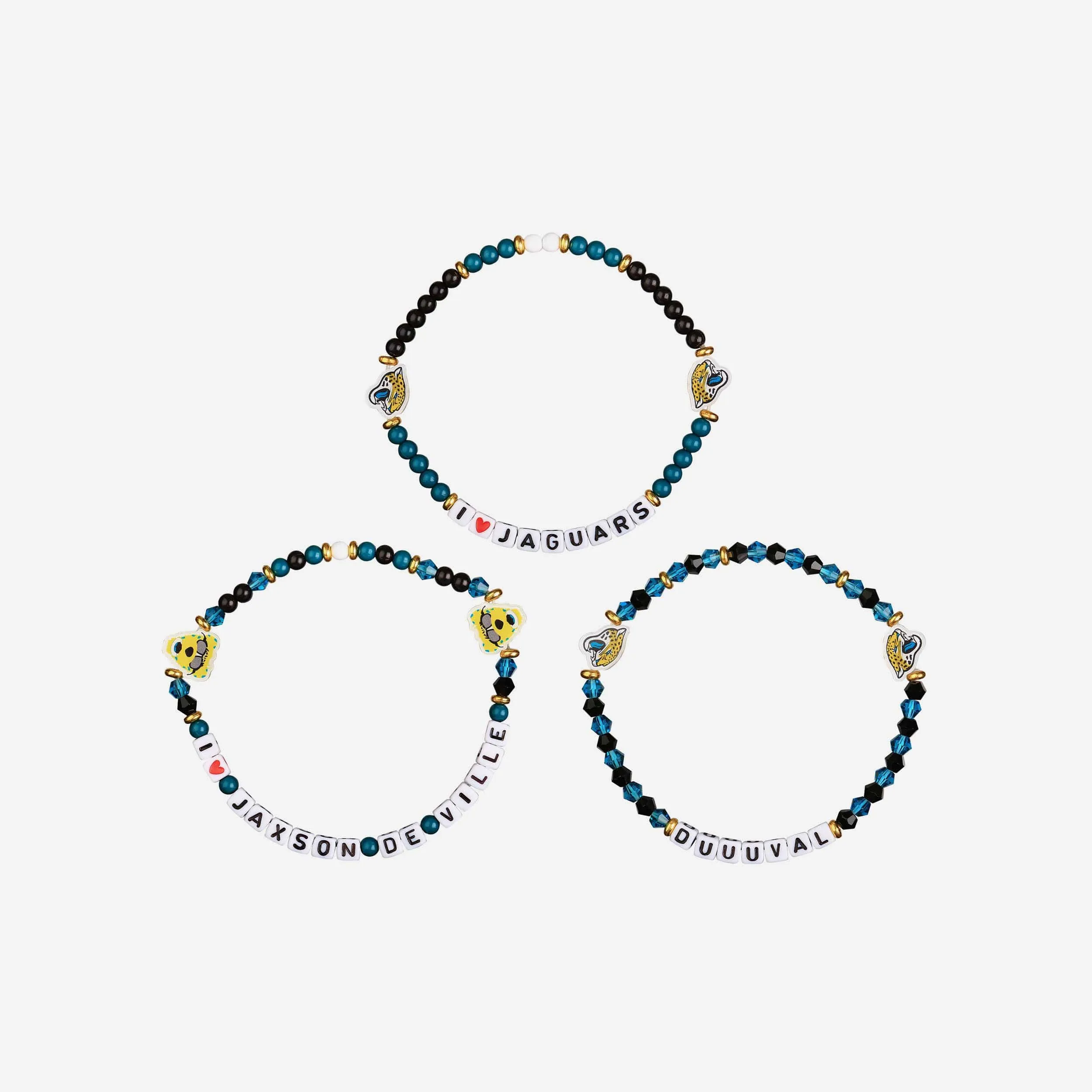 Jacksonville Jaguars 3 Pack Friendship Bracelet