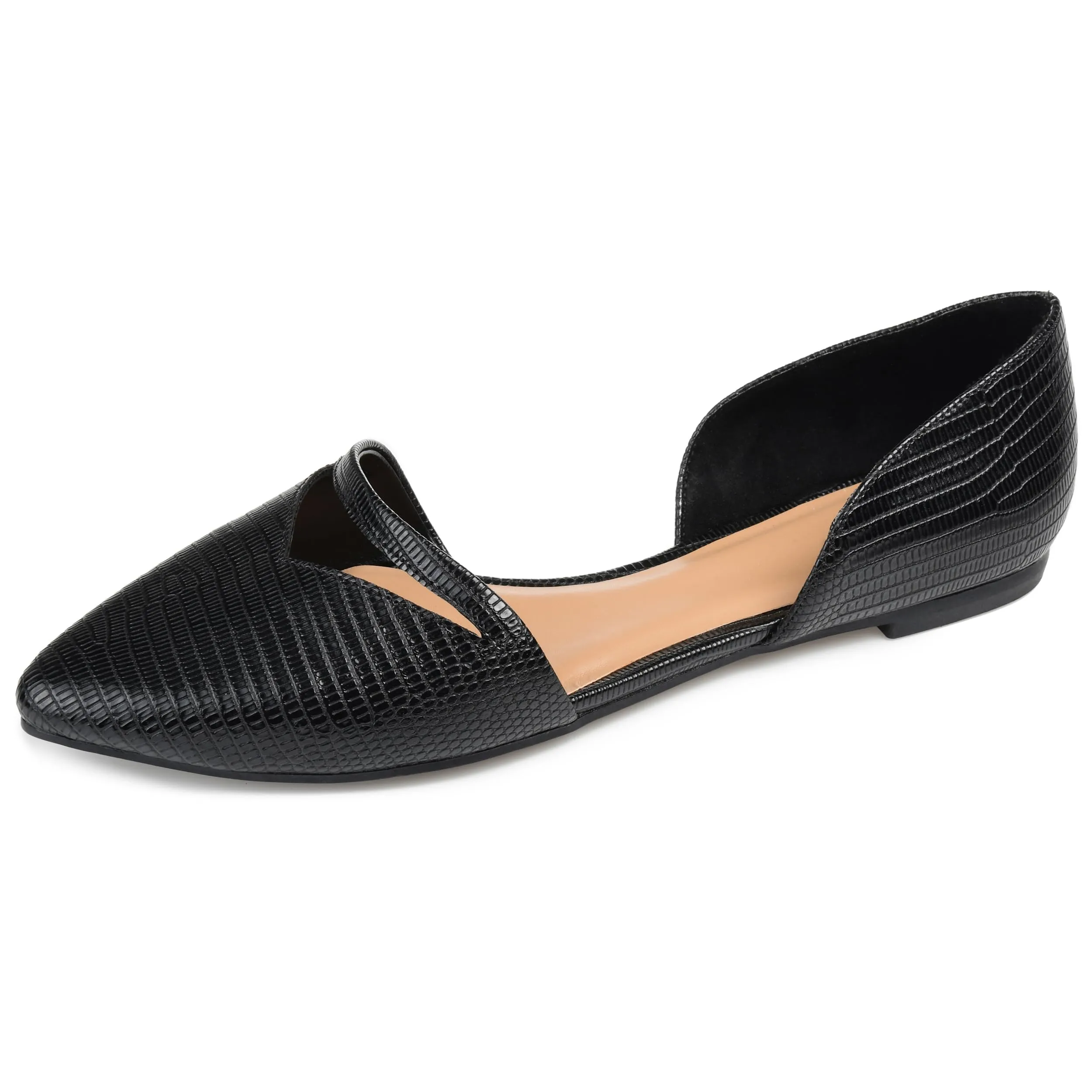 Journee Womens Braely Slip On Pointed Toe Ballet Flats