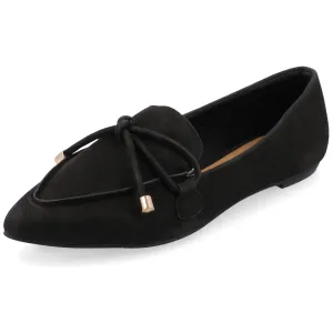 Journee Womens Muriel Slip On Pointed Toe Loafer Dress Flats