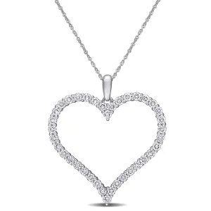 Jumbo Open Heart Pendant Lab Grown Diamond