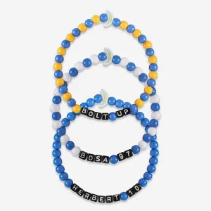 Justin Herbert & Joey Bosa Los Angeles Chargers 3 Pack Player Beaded Friendship Bracelet