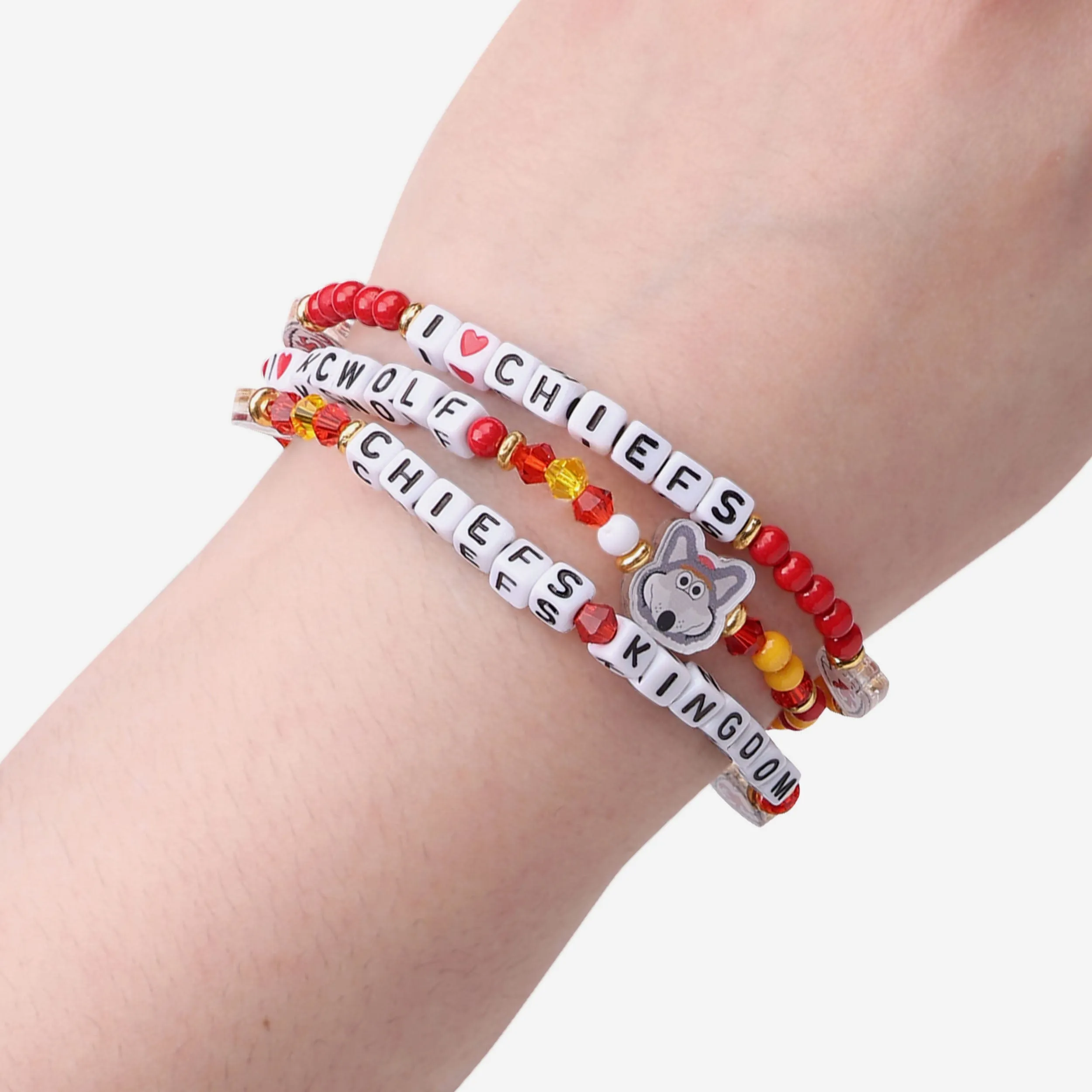 Kansas City Chiefs 3 Pack Friendship Bracelet