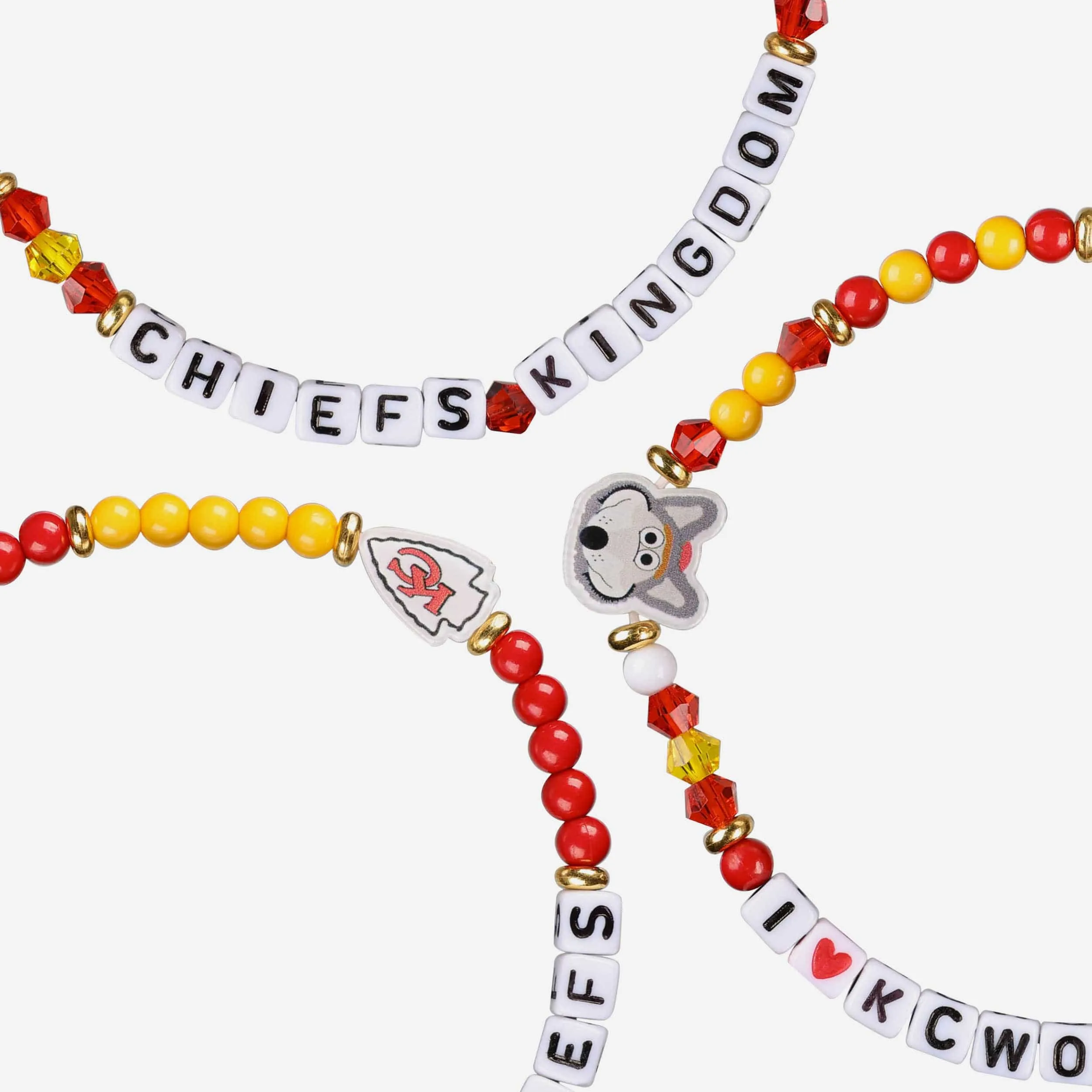 Kansas City Chiefs 3 Pack Friendship Bracelet