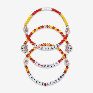 Kansas City Chiefs 3 Pack Friendship Bracelet