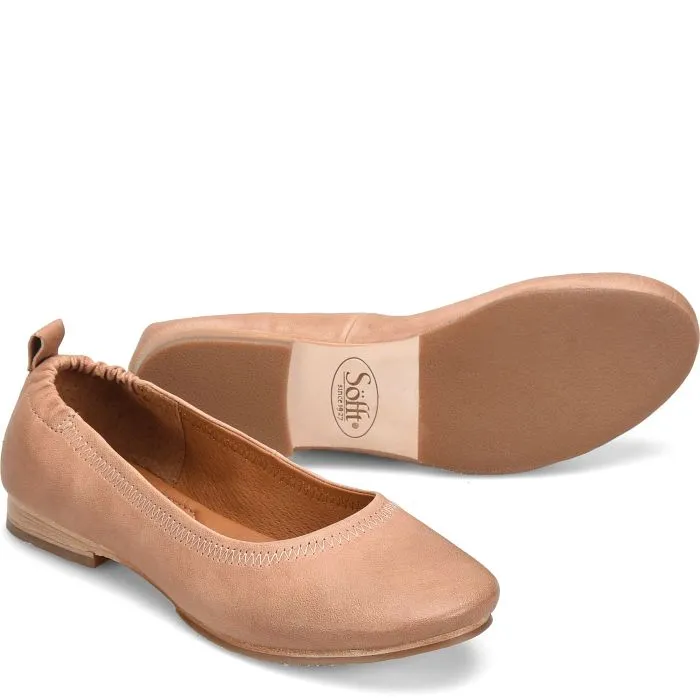 Kenni rose taupe leather flats