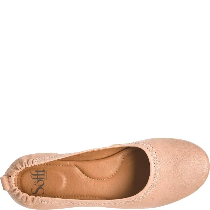 Kenni rose taupe leather flats