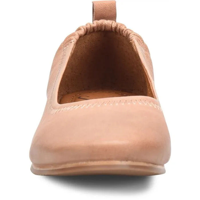 Kenni rose taupe leather flats