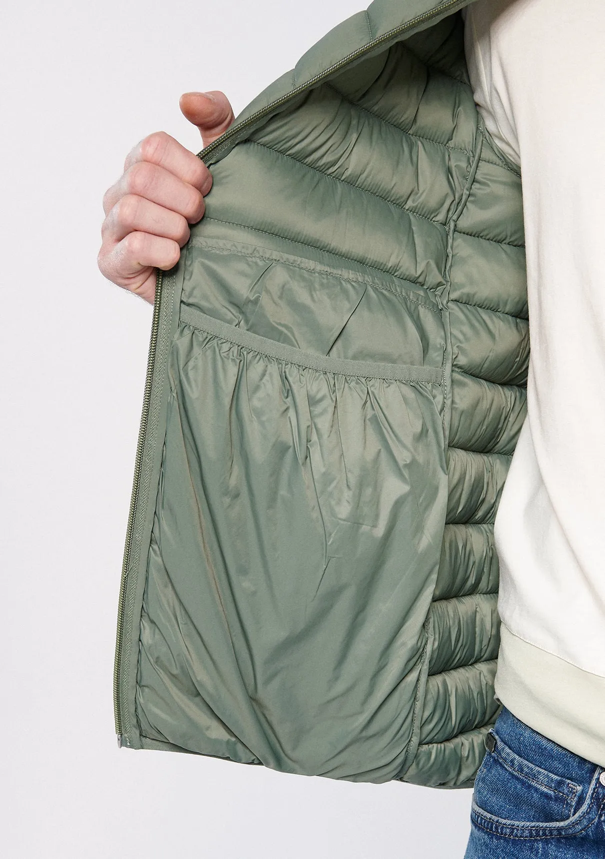 Khaki Puffer Jacket