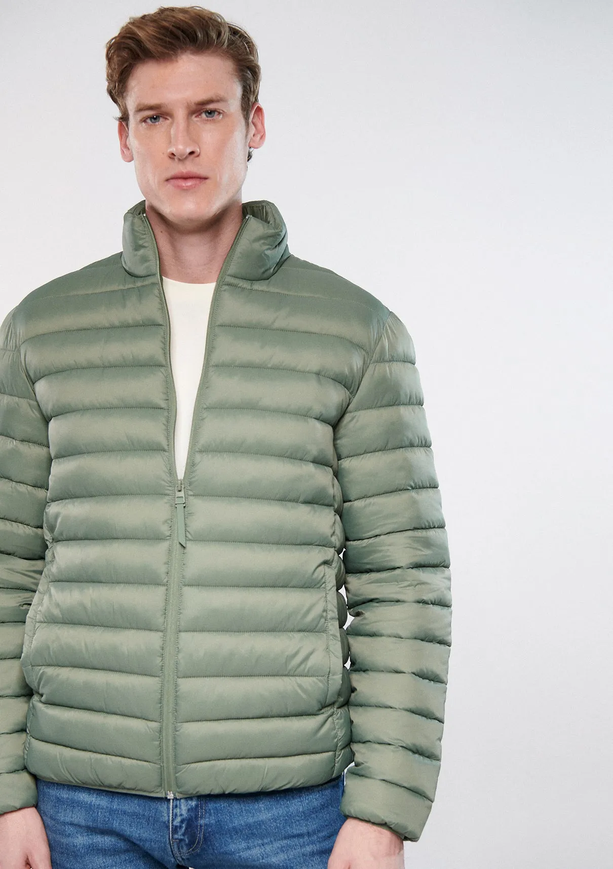 Khaki Puffer Jacket