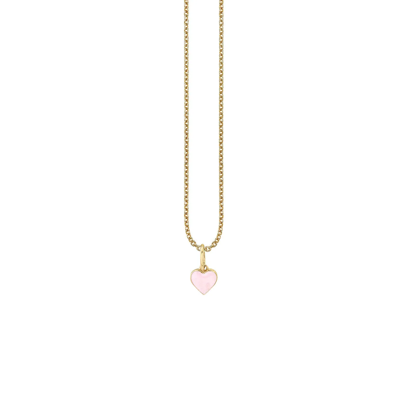 Kids Collection Gold & Enamel Mini Heart Charm Necklace