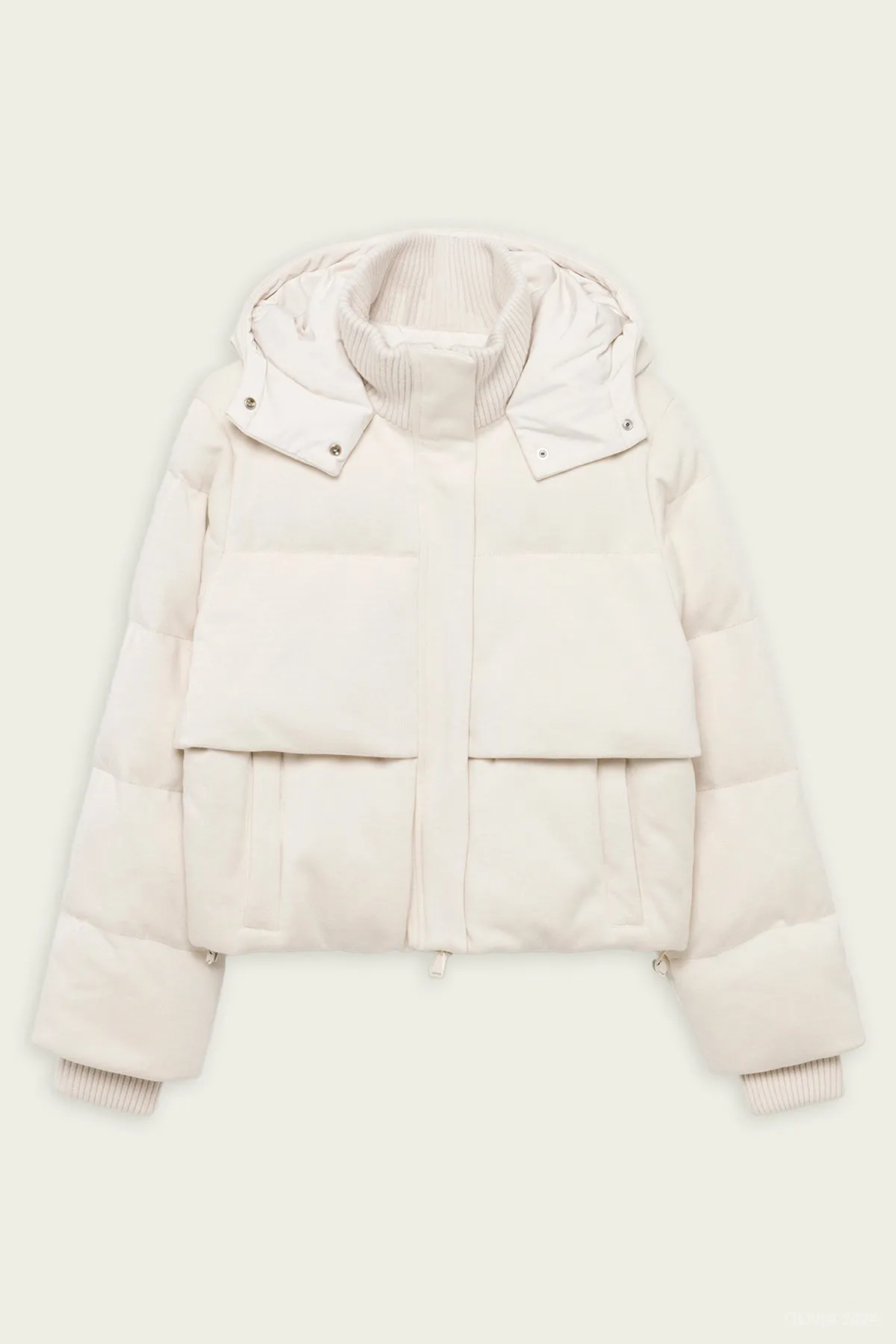 Lana Puffer Jacket in Cream