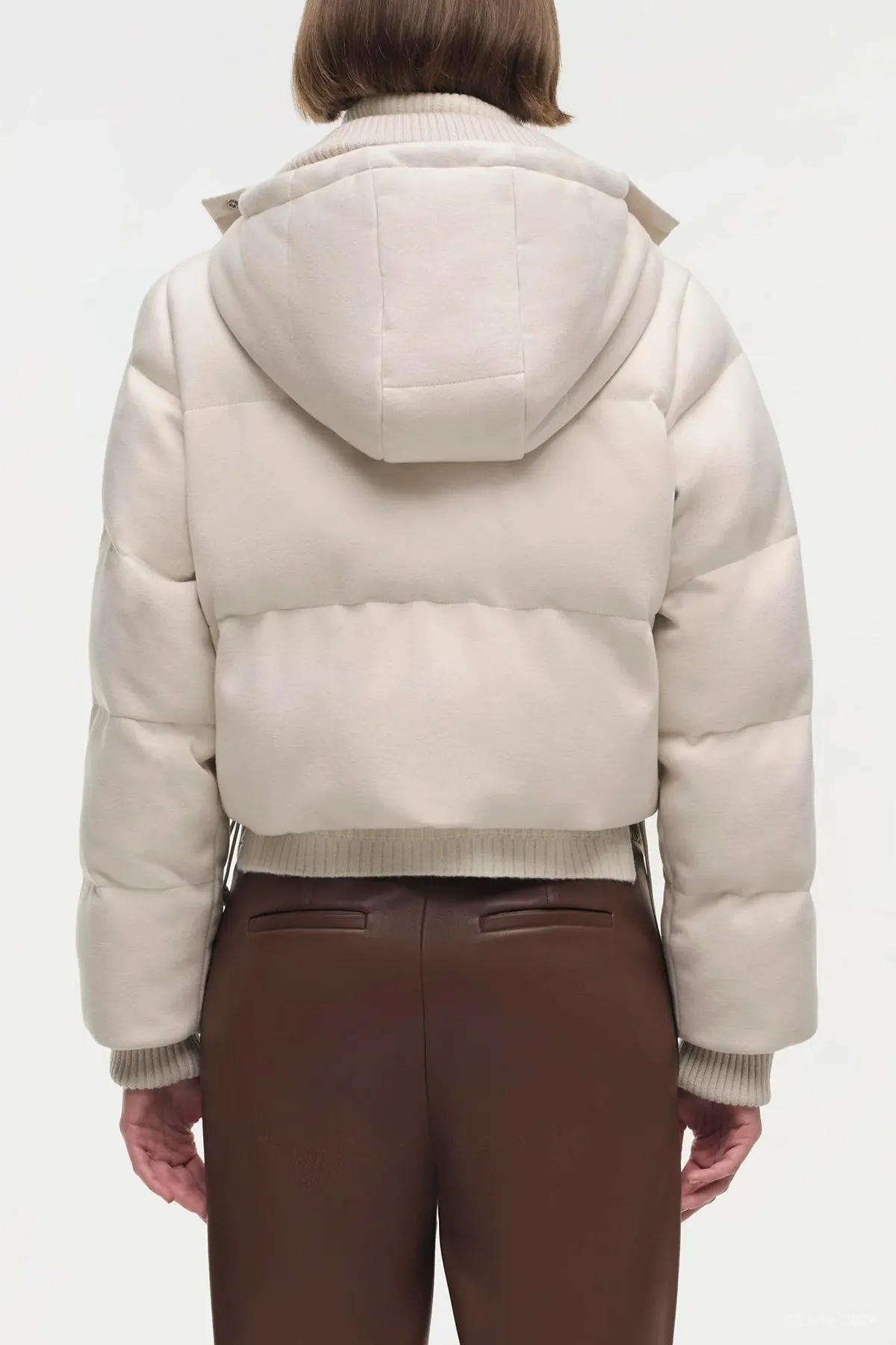 Lana Puffer Jacket in Cream