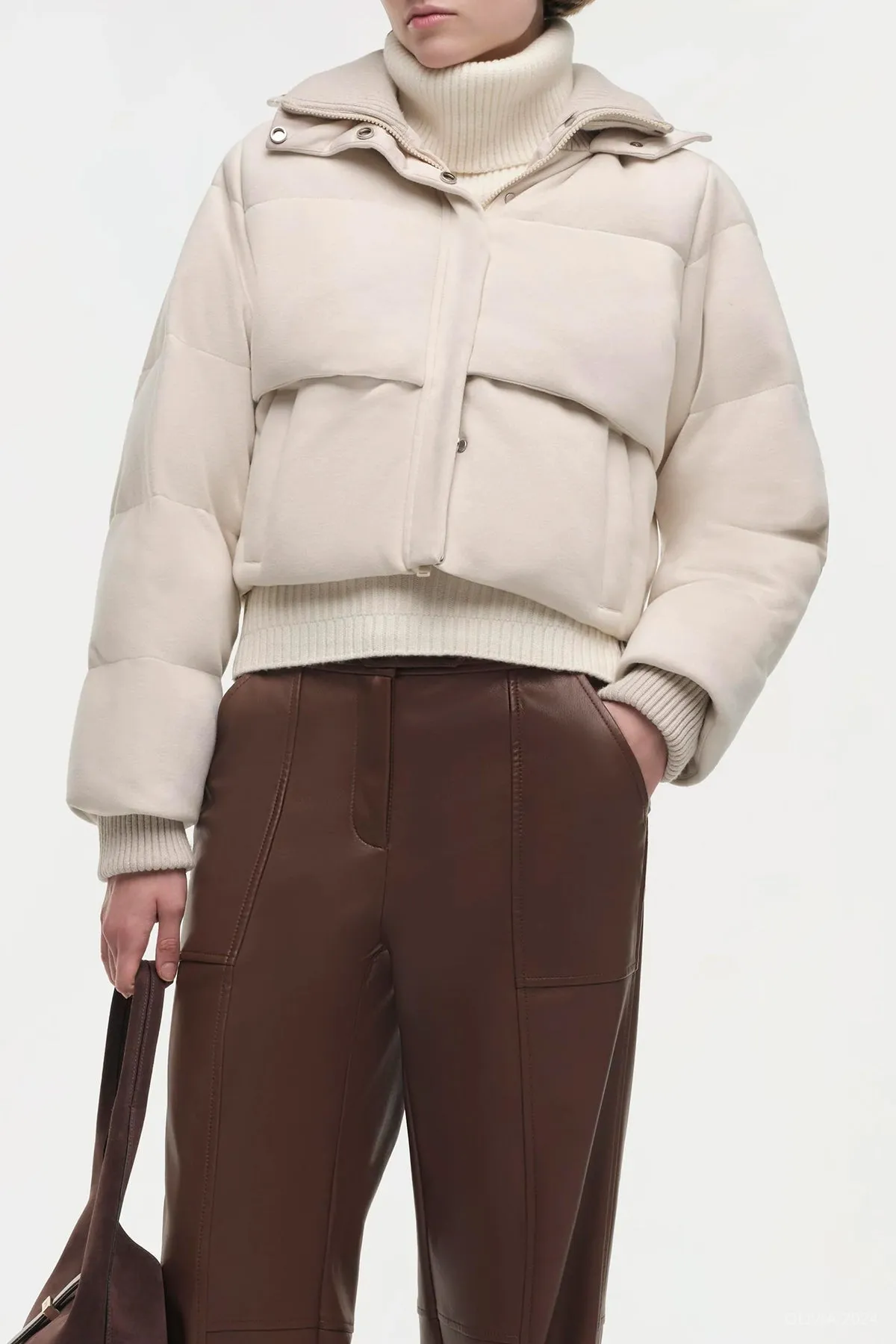 Lana Puffer Jacket in Cream