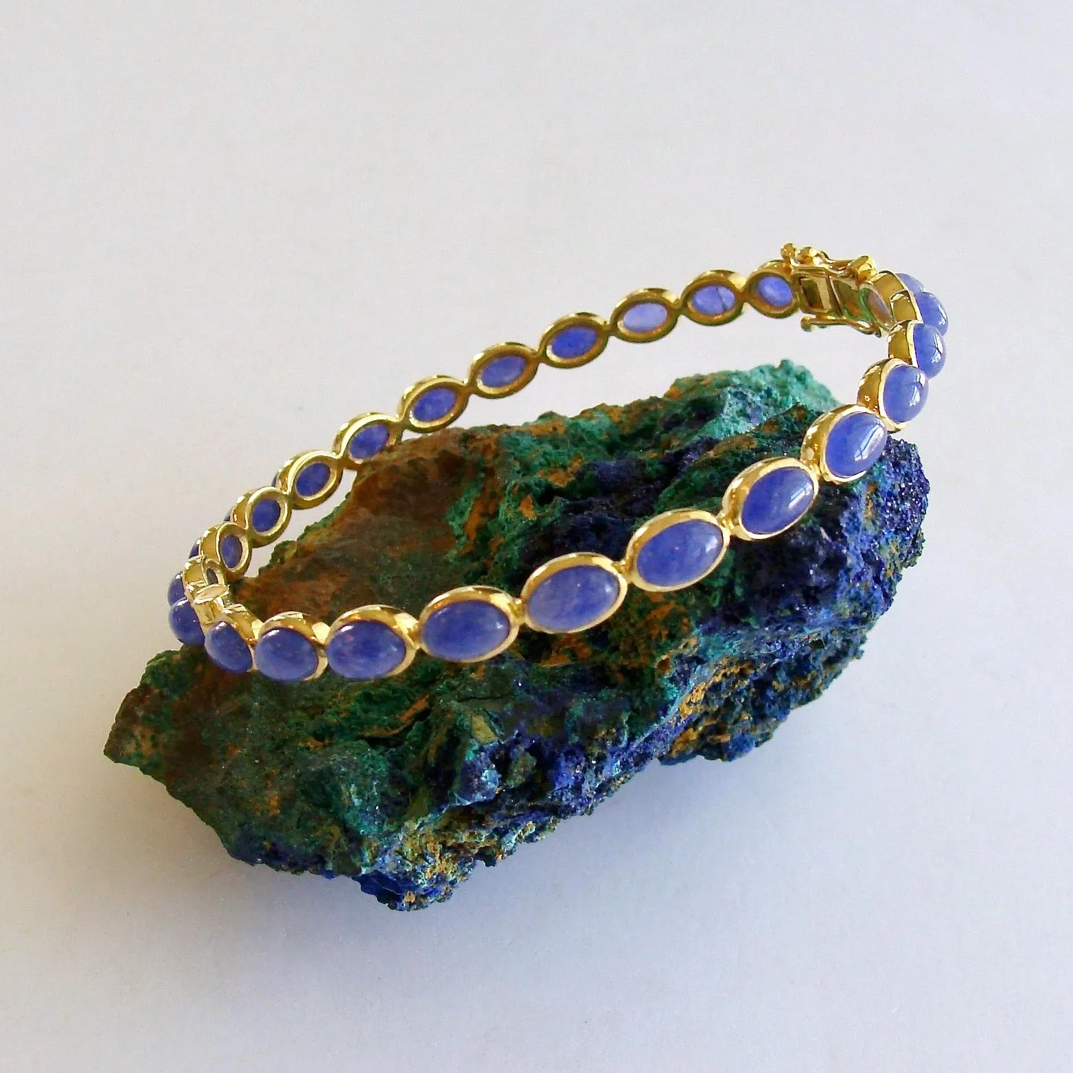Lapis Hinged Stacking Bracelet - Darby Lapis Bracelet
