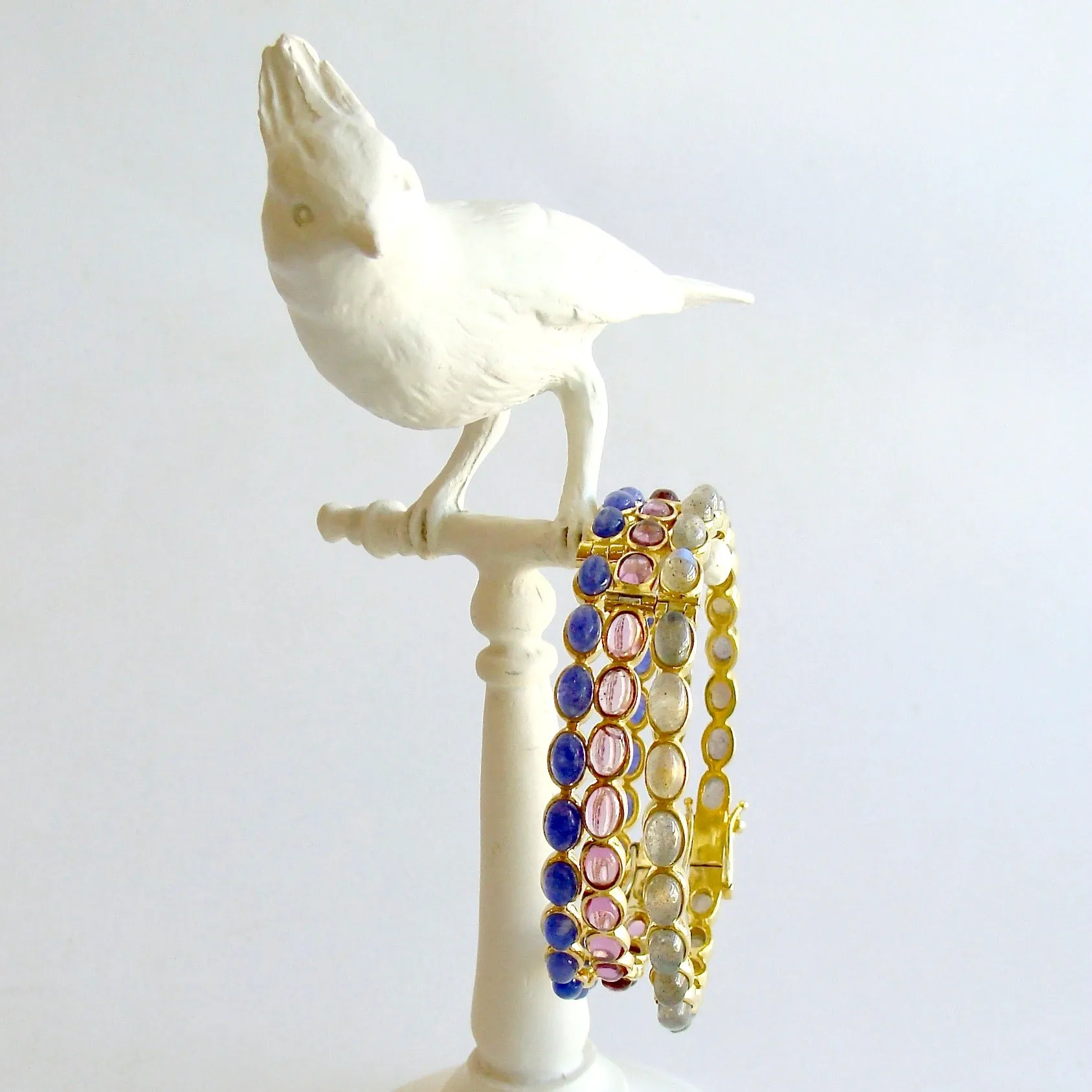 Lapis Hinged Stacking Bracelet - Darby Lapis Bracelet