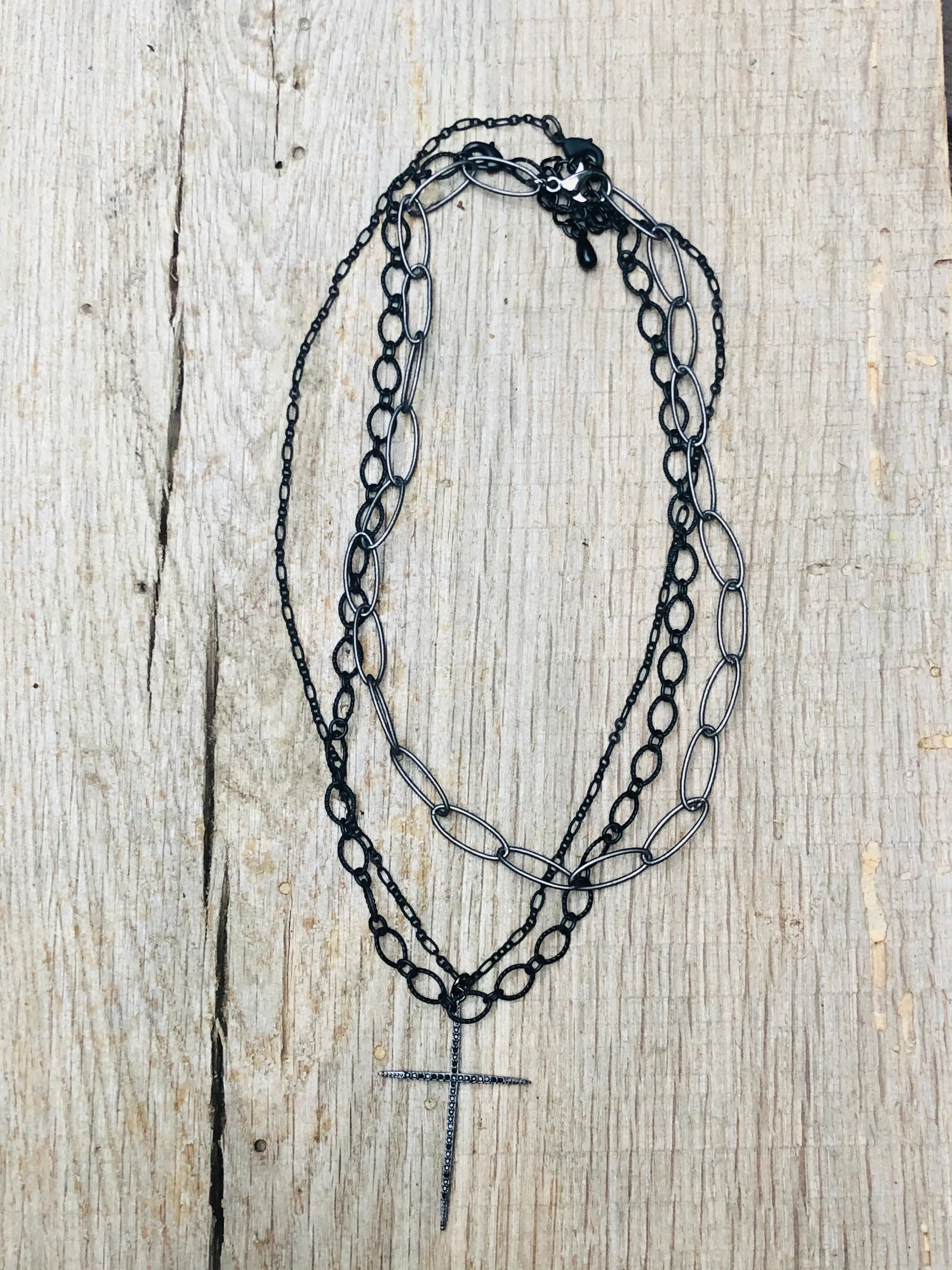 Layered Cross Necklace