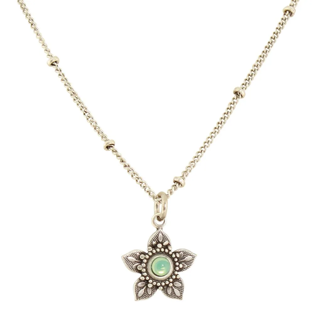 Layered Crystal Flower Necklace: B