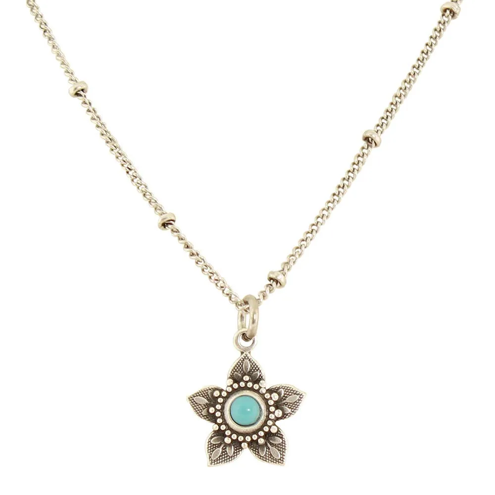 Layered Crystal Flower Necklace: B